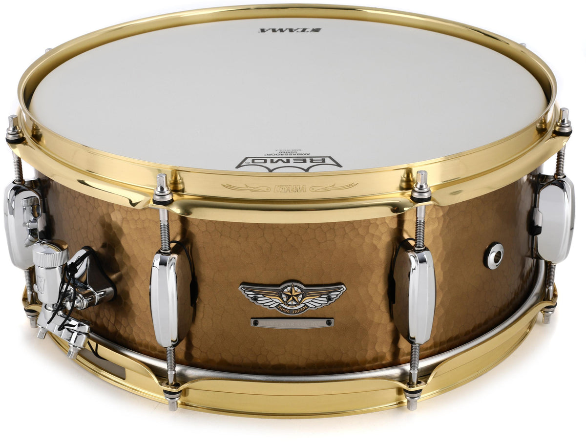 Tama 14x5.5 STAR Reserve Hand Hammered Brass Snare Drum