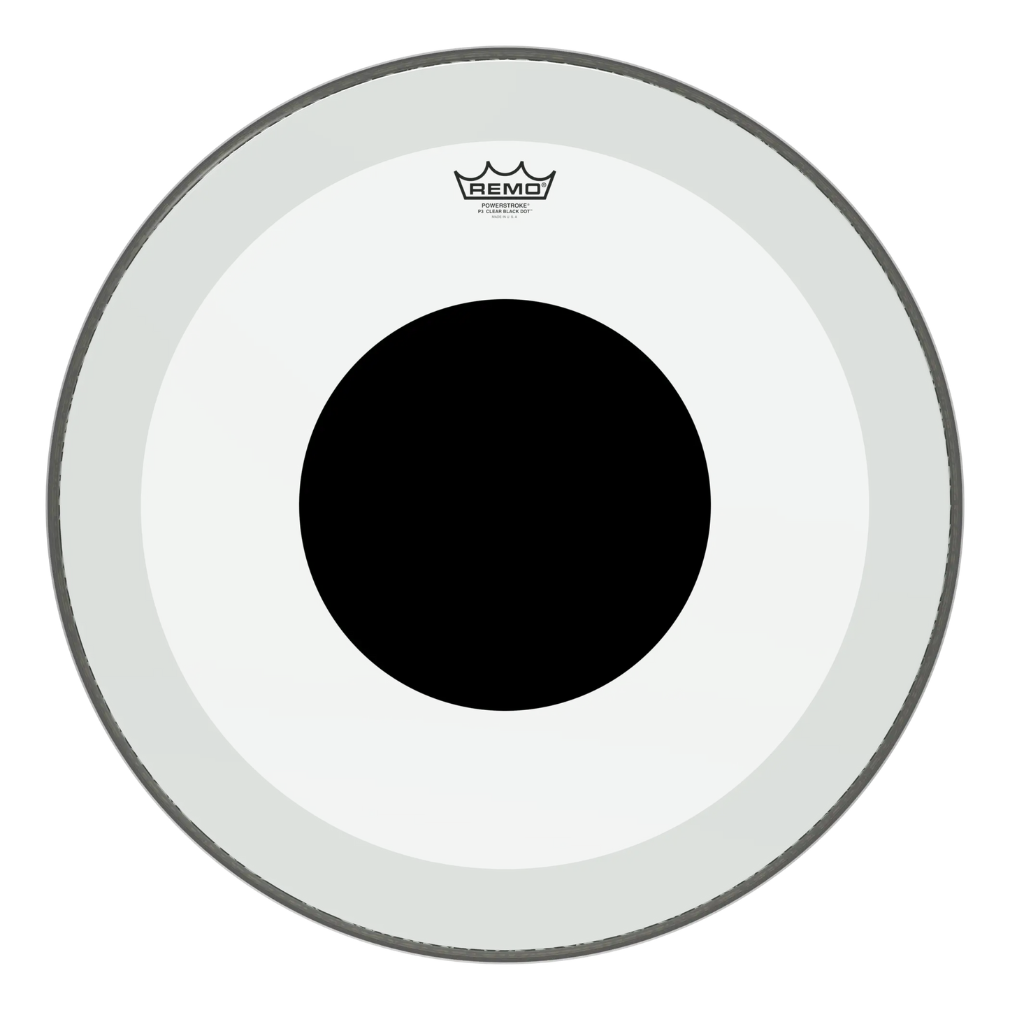 Remo Powerstroke 3 Bass Drum Head Clear w/ Black Dot