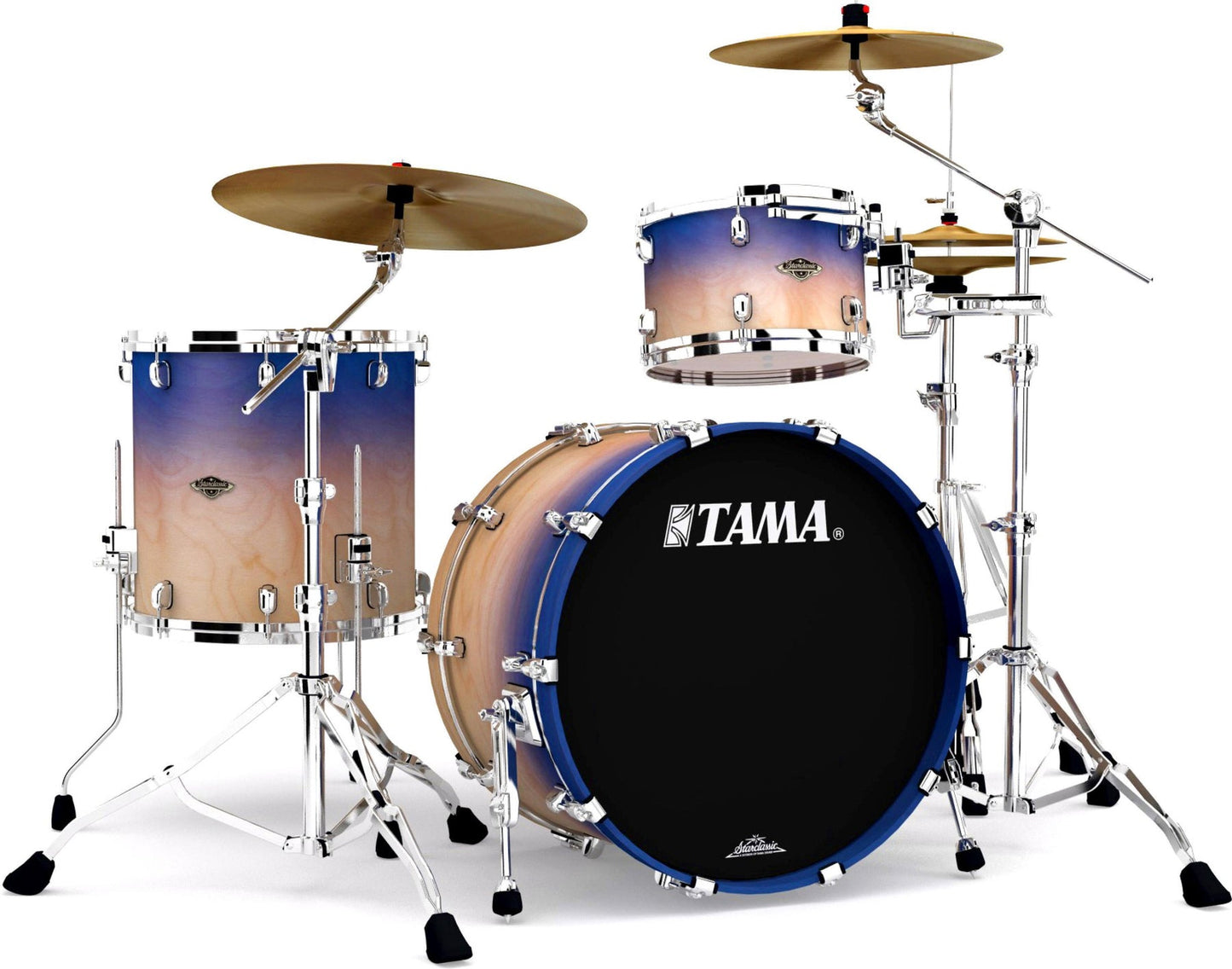 Tama Starclassic Walnut Birch Outfit in Satin Purple Atmosphere Fade 14x22 8x12 16x16