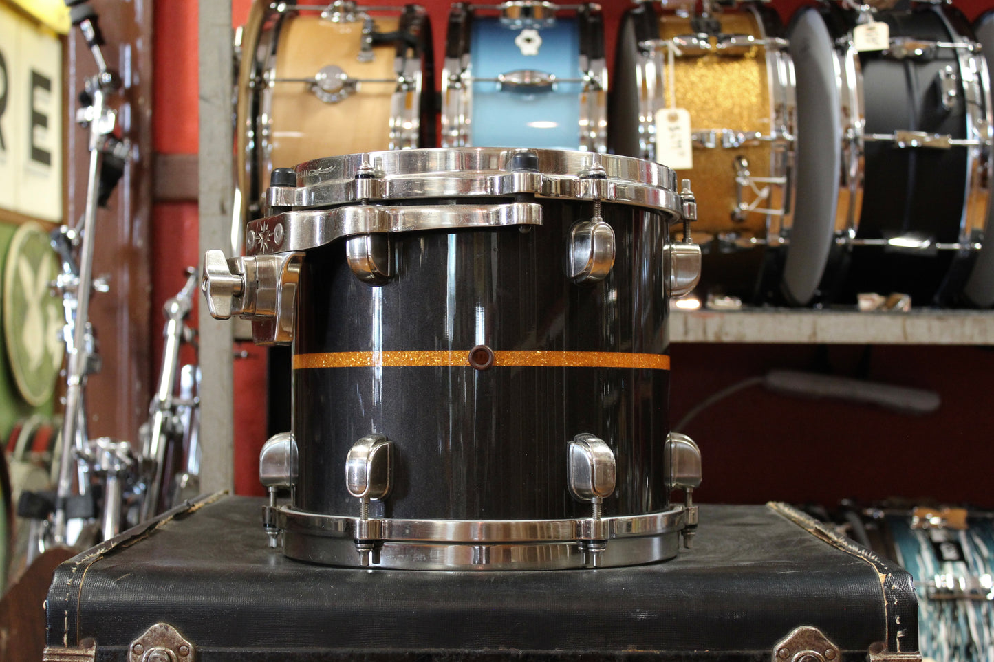 Tama Starclassic Bubinga Elite Outfit in Black Metallic with Gold Inlay 18x22 16x16 12x14 10x12 9x10