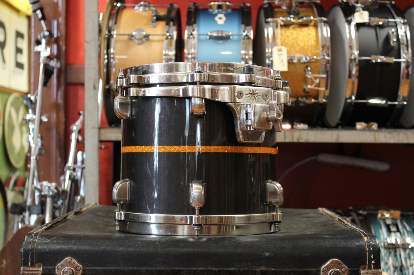 Tama Starclassic Bubinga Elite Outfit in Black Metallic with Gold Inlay 18x22 16x16 12x14 10x12 9x10
