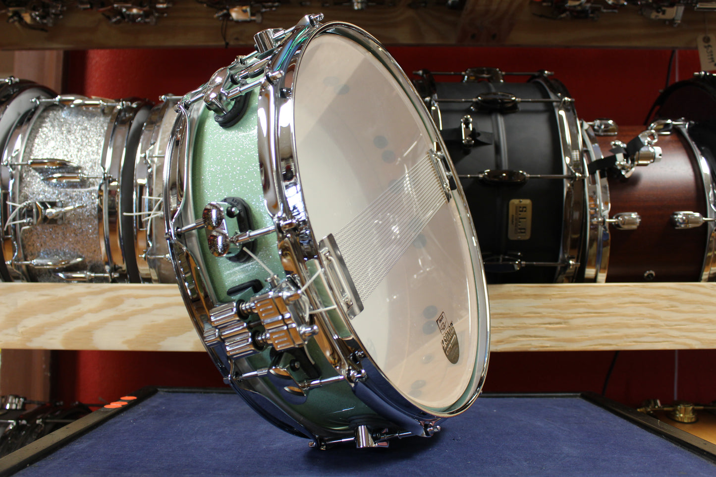 Sonor SQ2 Vintage Beech Shell 4.25x14 Mint Sparkle High Gloss