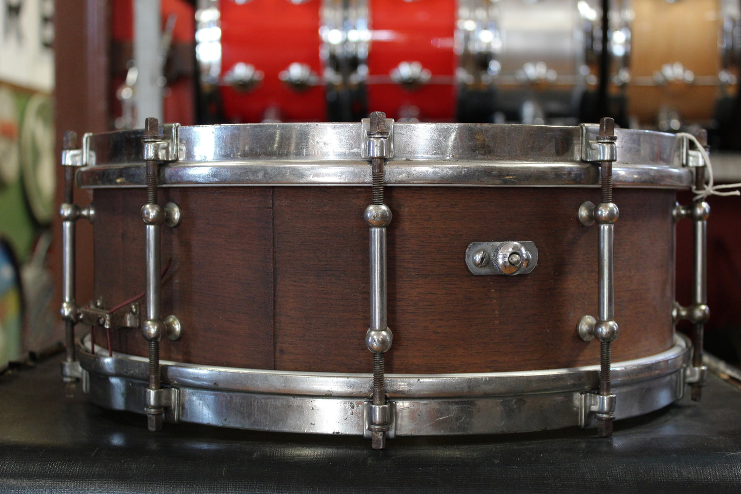1930's Slingerland Tone Flange 5"x14" in Natural Mahogany