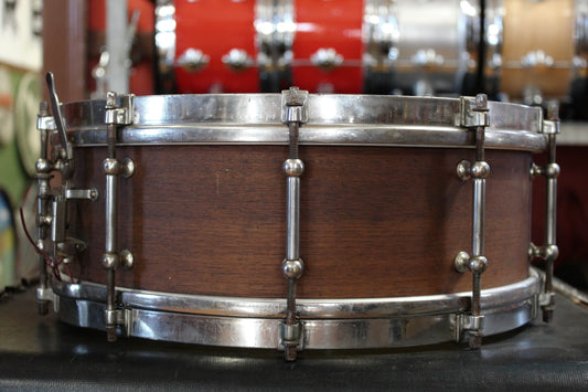 1930's Slingerland Tone Flange 5"x14" in Natural Mahogany