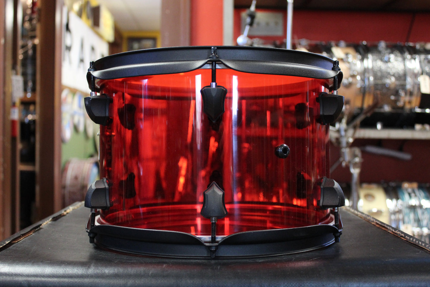 SJC 14x16 and 8x12 Toms Josh Dun Torch Red Acrylic