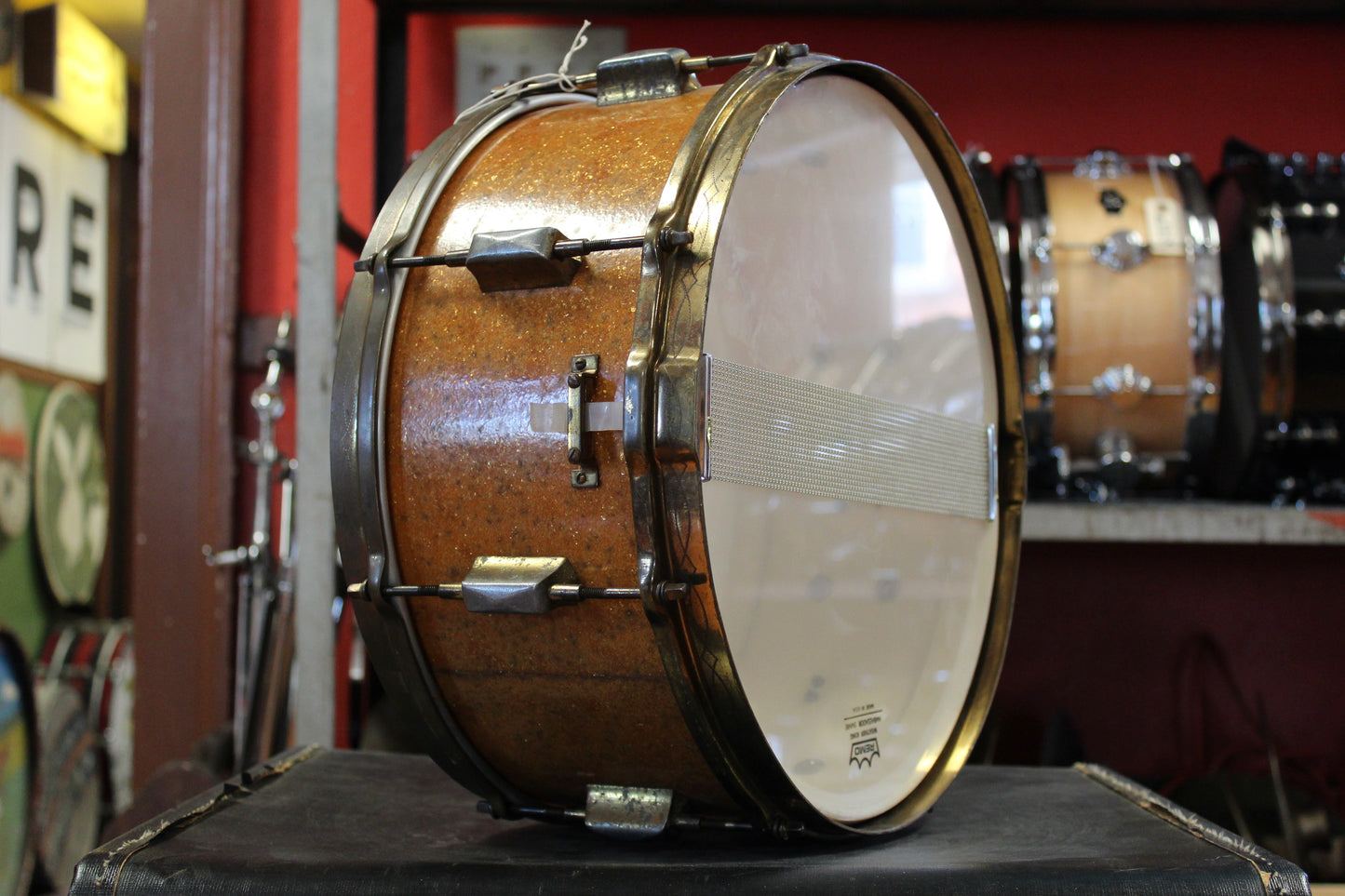 1930's Leedy Broadway Standard 6.5"x14" in Sparkling Gold