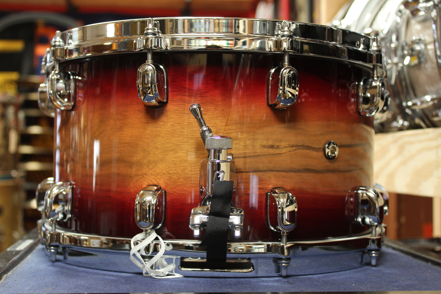 Tama Starclassic Maple Exotic 8x14 Snare Drum in Ruby Pacific Walnut Burst