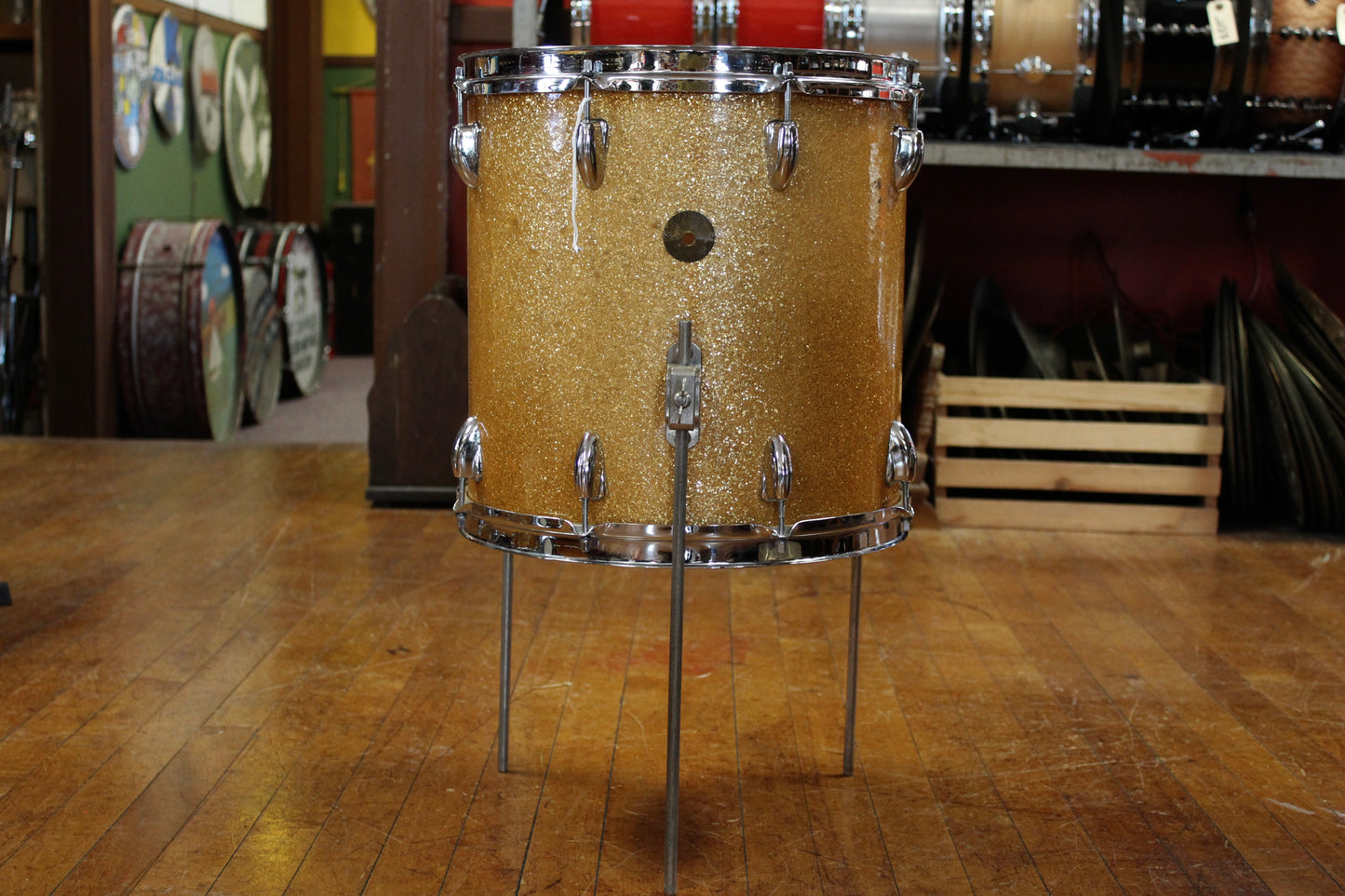 1957 Eames 'FineCraft' in Gold Sparkle 12x22 14x14 5.5x14