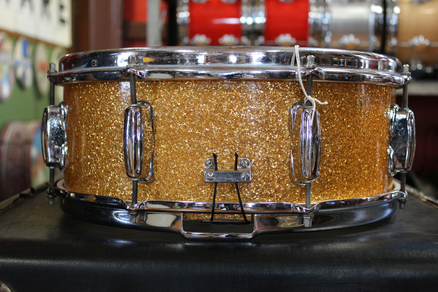 1957 Eames 'FineCraft' in Gold Sparkle 12x22 14x14 5.5x14