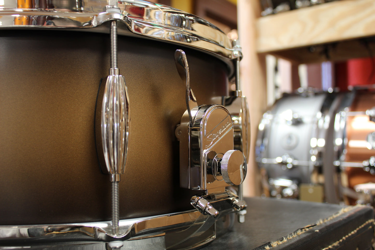 Slingerland Radioking in Black & Gold Duco 14x22 16x16 9x13 6.5x14