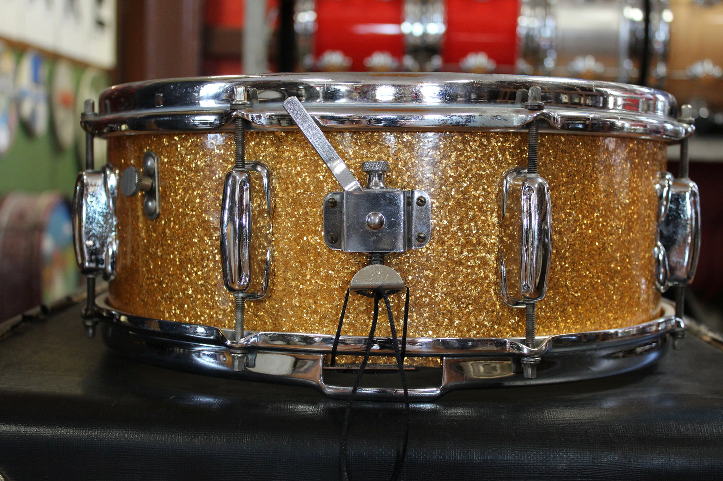 1957 Eames 'FineCraft' in Gold Sparkle 12x22 14x14 5.5x14