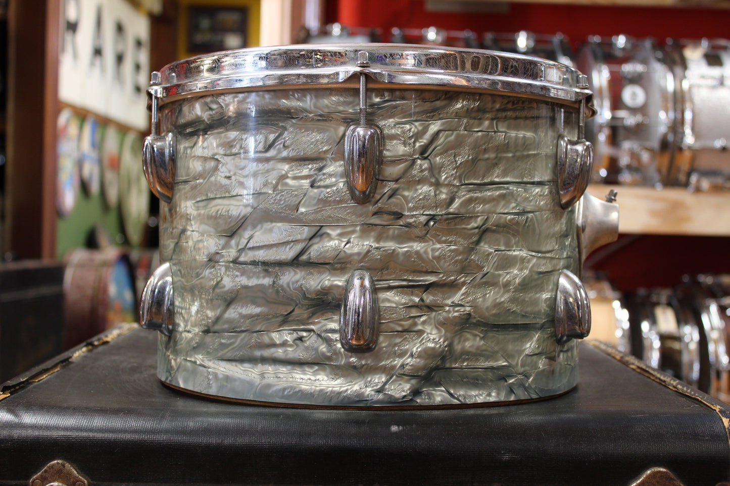 1960s Slingerland New Rock Outfit in Light Blue Pearl 14x20 8x12 9x13 16x16