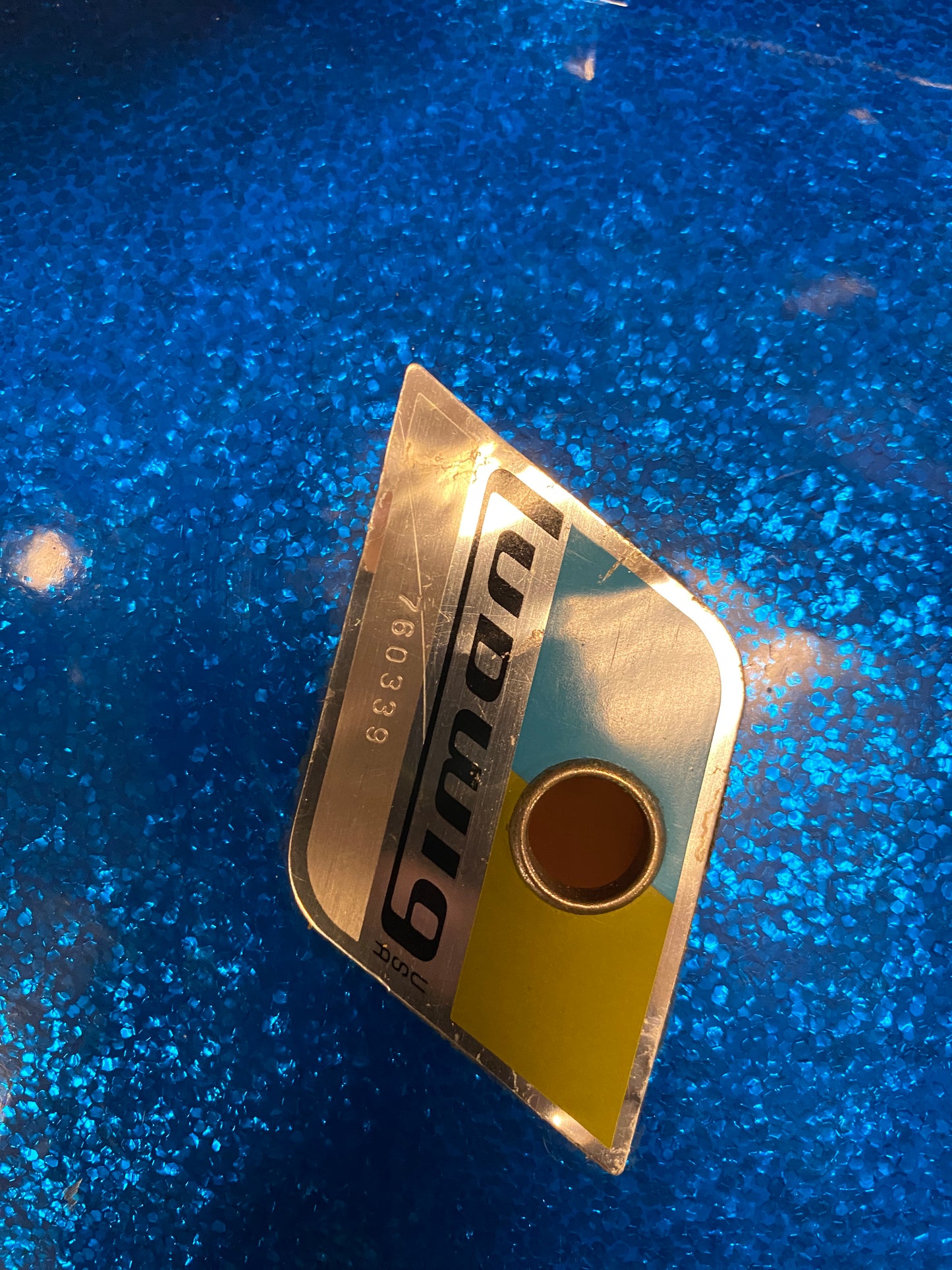1969 Ludwig Club Date in Blue Sparkle 14x20 14x14 8x12