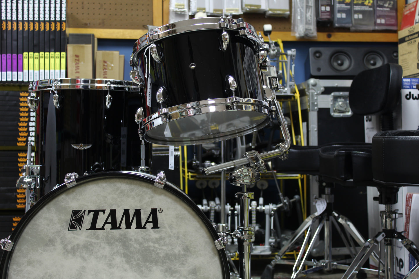 Tama STAR Walnut in Piano Black 14x18 14x14 8x12