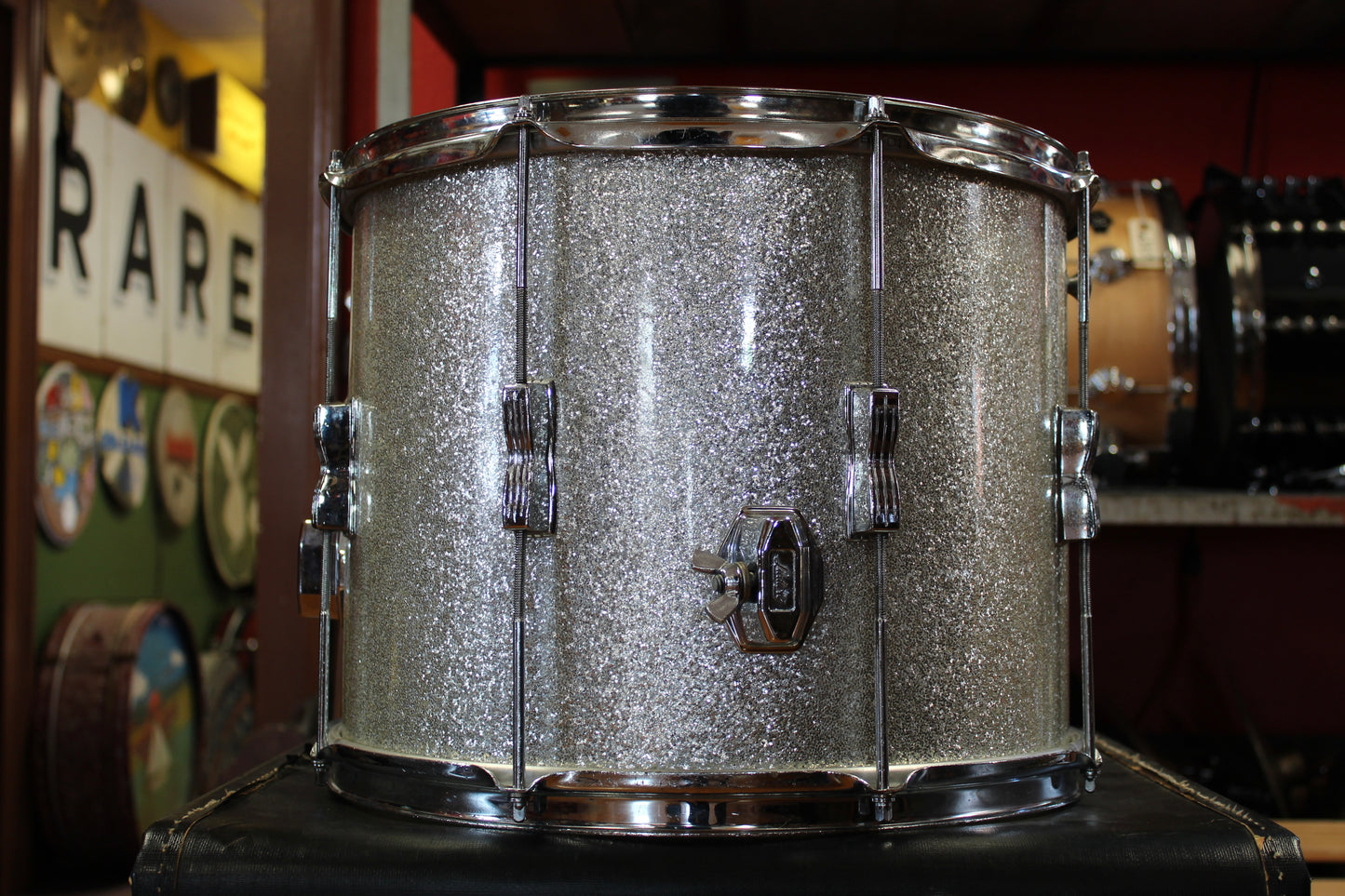 1960s Pre-Serial Ludwig 12x15 Floor Tom in Silver Sparkle