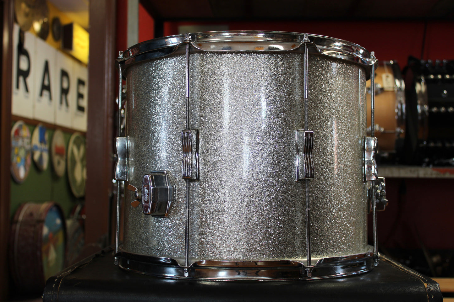 1960s Pre-Serial Ludwig 12x15 Floor Tom in Silver Sparkle