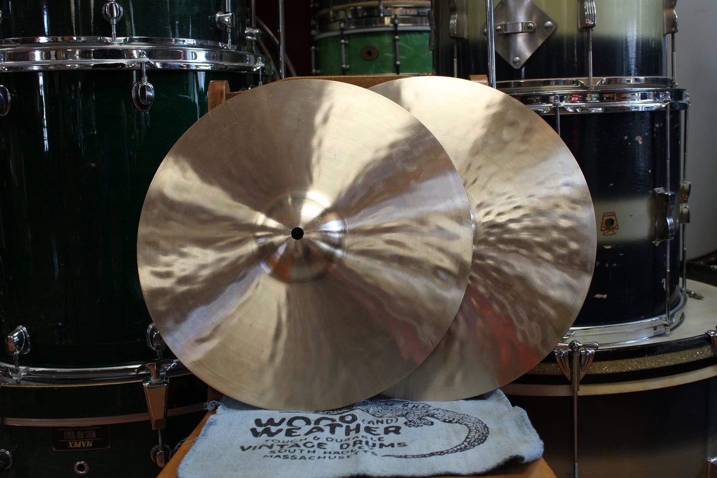 Wood & Weather "First Class" Shop Cymbals - Hi Hat, Crash, Ride 14" 15" 18" 19" 20" 22" 24"