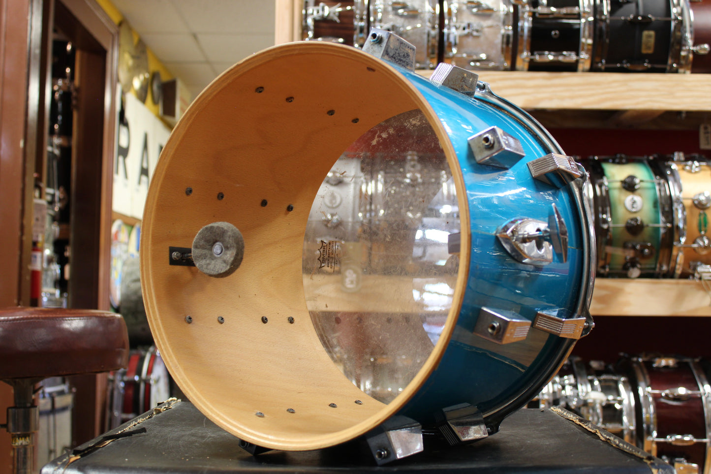 1970s Sonor Phonic Outfit in Metallic Blue 14x22 9x13 10x14 16x16