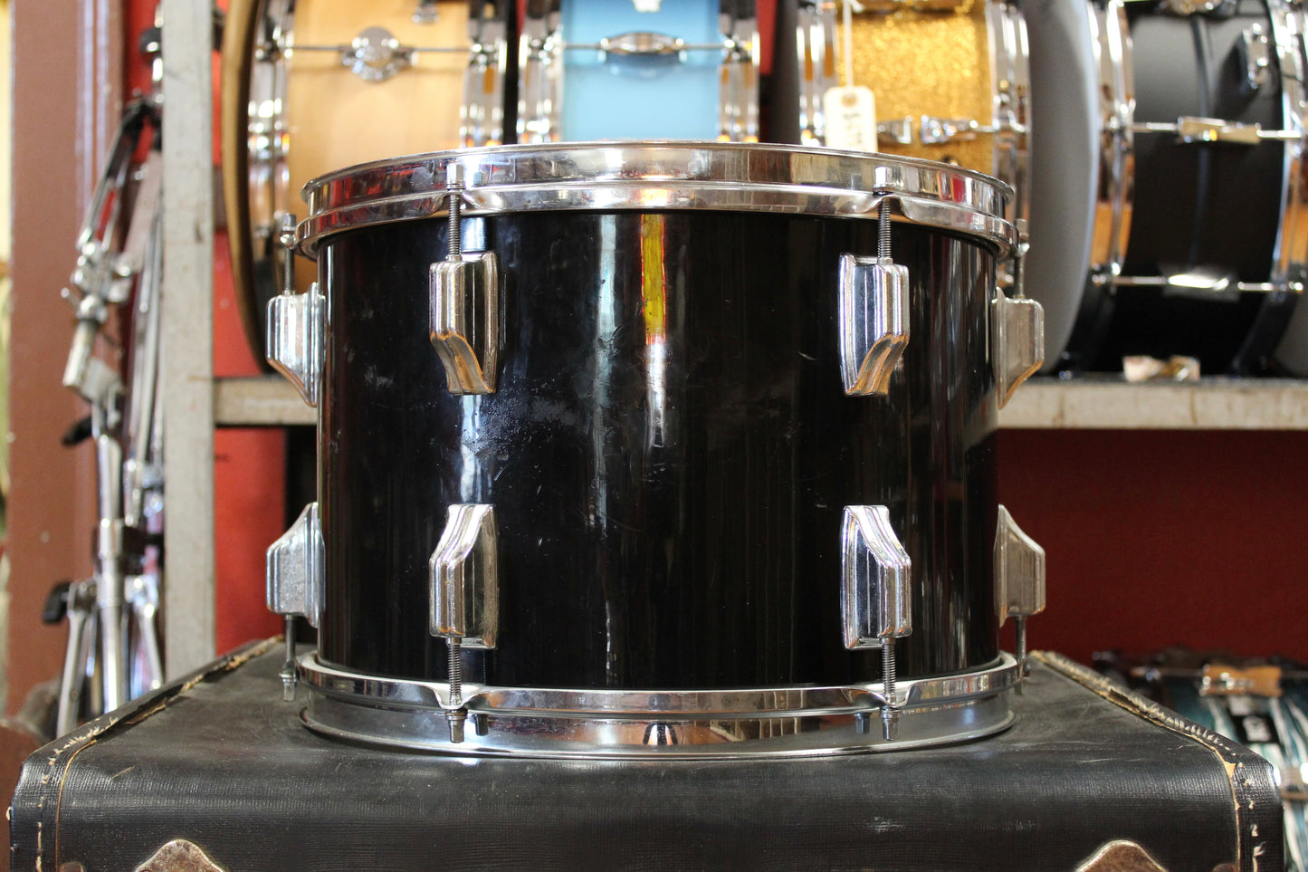 1970s Rogers 9x13 Tom in Jet Black Pearl