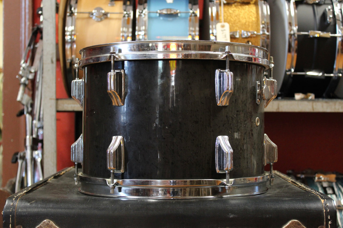 1970s Rogers 9x13 Tom in Faded Jet Black Pearl