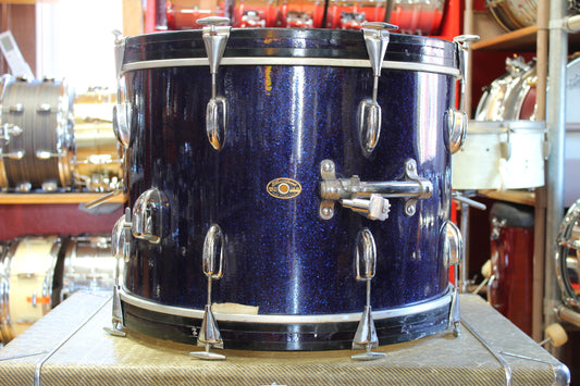 1960s Slingerland Gene Krupa Deluxe in Sparkling Blue Pearl 14x20 16x16 9x13