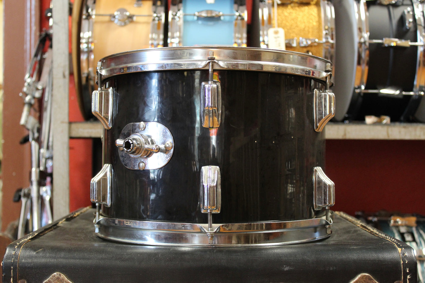 1970s Rogers 9x13 Tom in Faded Jet Black Pearl