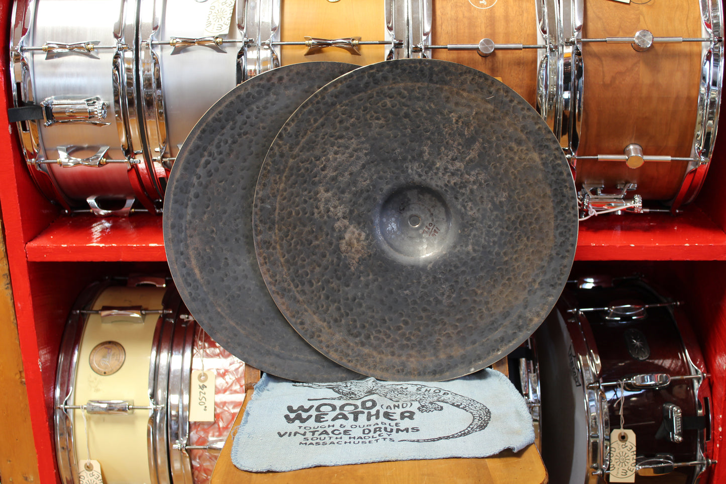 Wood & Weather "First Class" Shop Cymbals - Hi Hat, Crash, Ride 14" 15" 18" 19" 20" 22" 24"