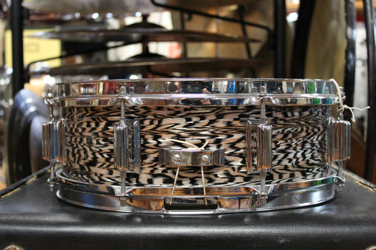 1960s Rogers 5x14 Powertone Snare Drum in Black Onyx