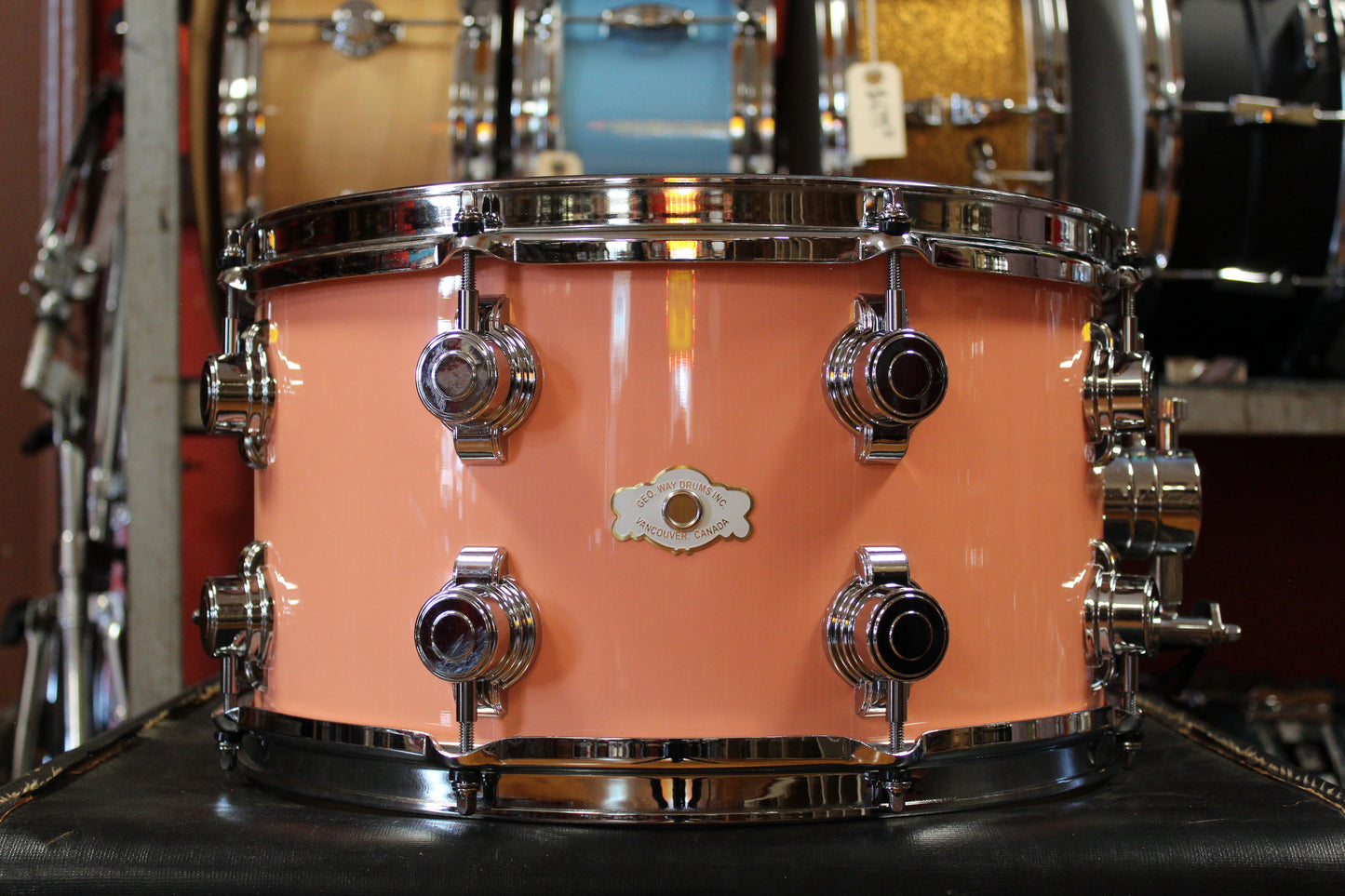 George Way 8x14 Aristocrat Studio Model Snare Drum in 6 Point Pink
