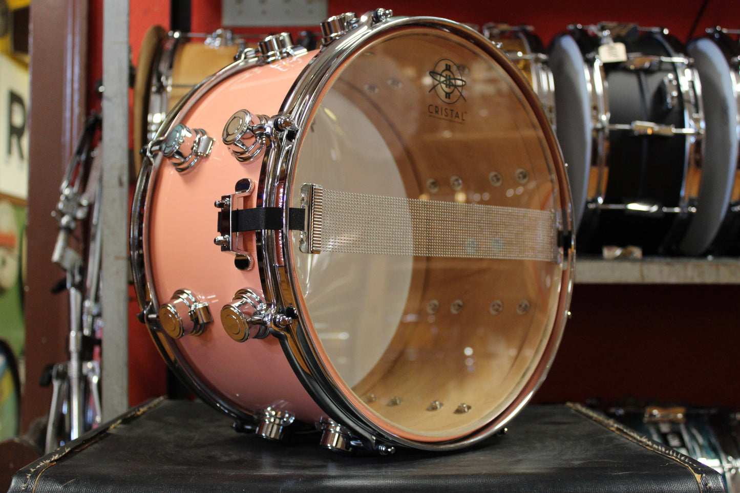 George Way 8x14 Aristocrat Studio Model Snare Drum in 6 Point Pink