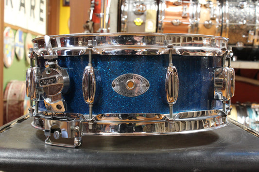 1960s Rogers 5x14 Wood Dyna-sonic in Blue Sparkle