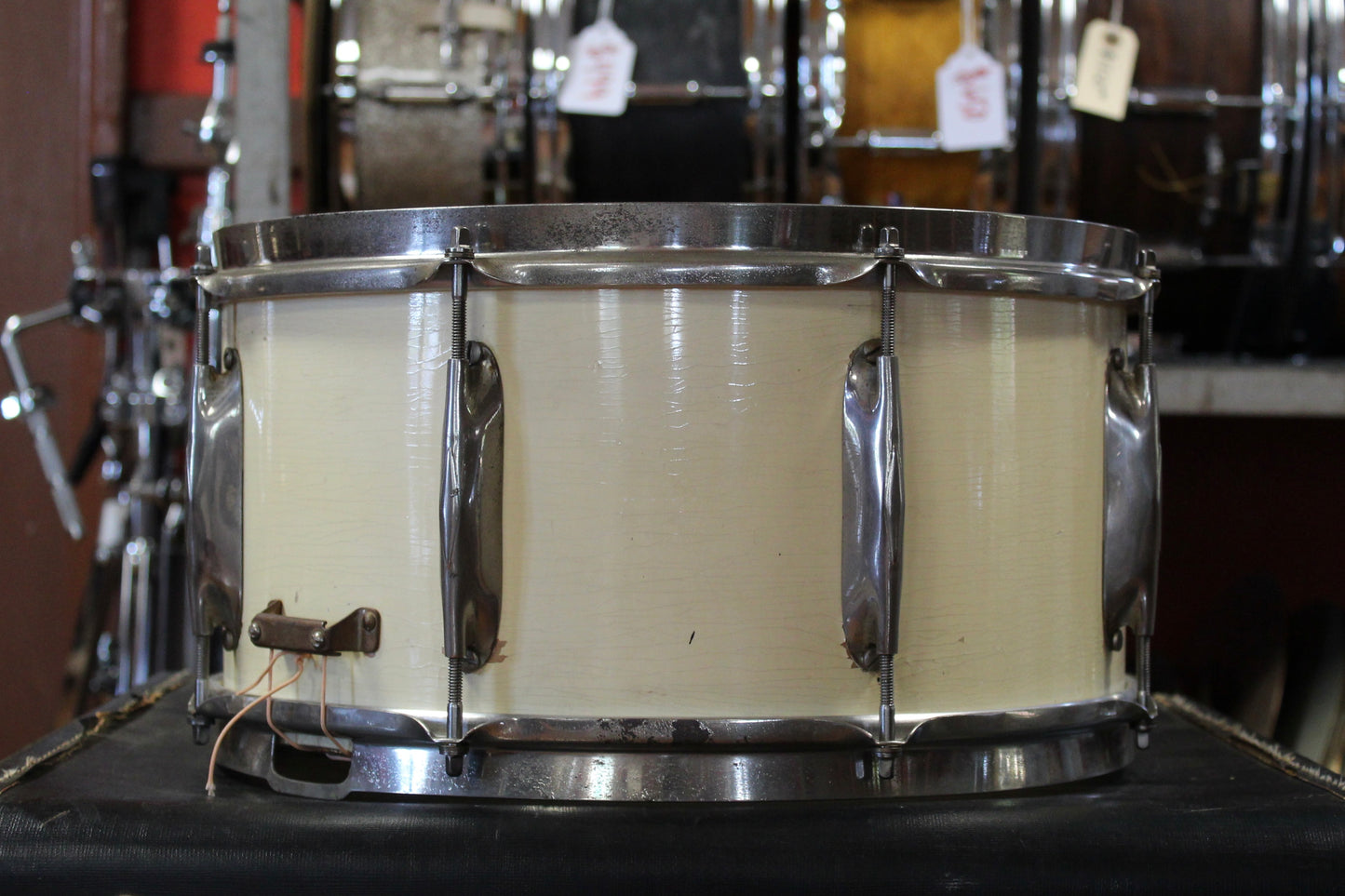 1930's WFL 7x14 Snare Drum in White Lacquer