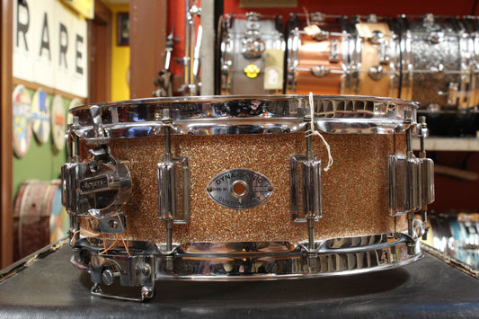 1960s Rogers 5x14 Dyna-Sonic Snare Drum in Champagne Sparkle