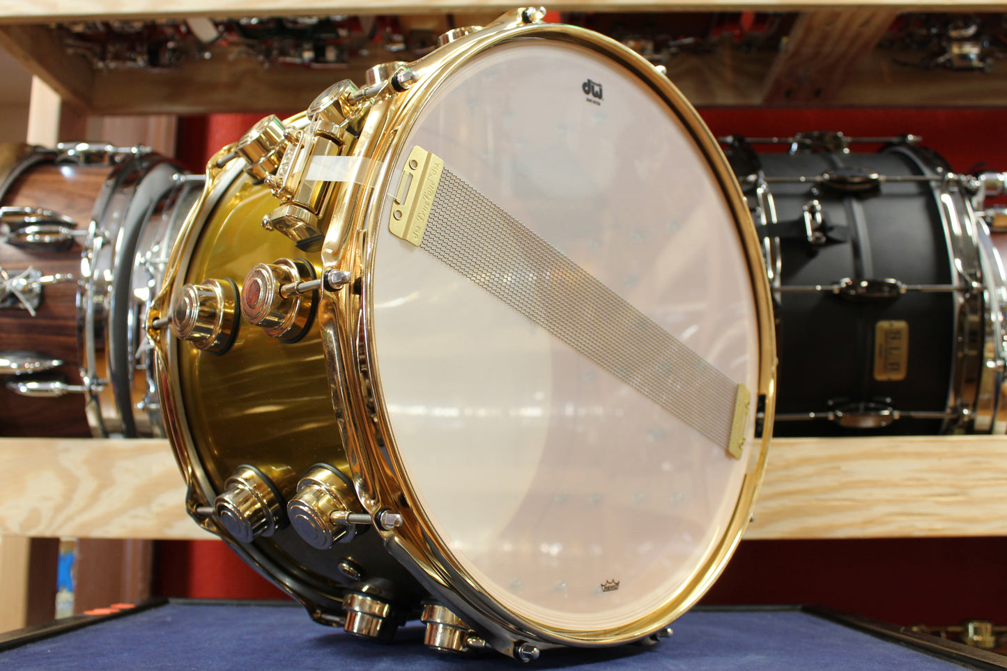 DW 8x14 Collectors Series Snare Drum in Usher Gold Metallic Lacquer