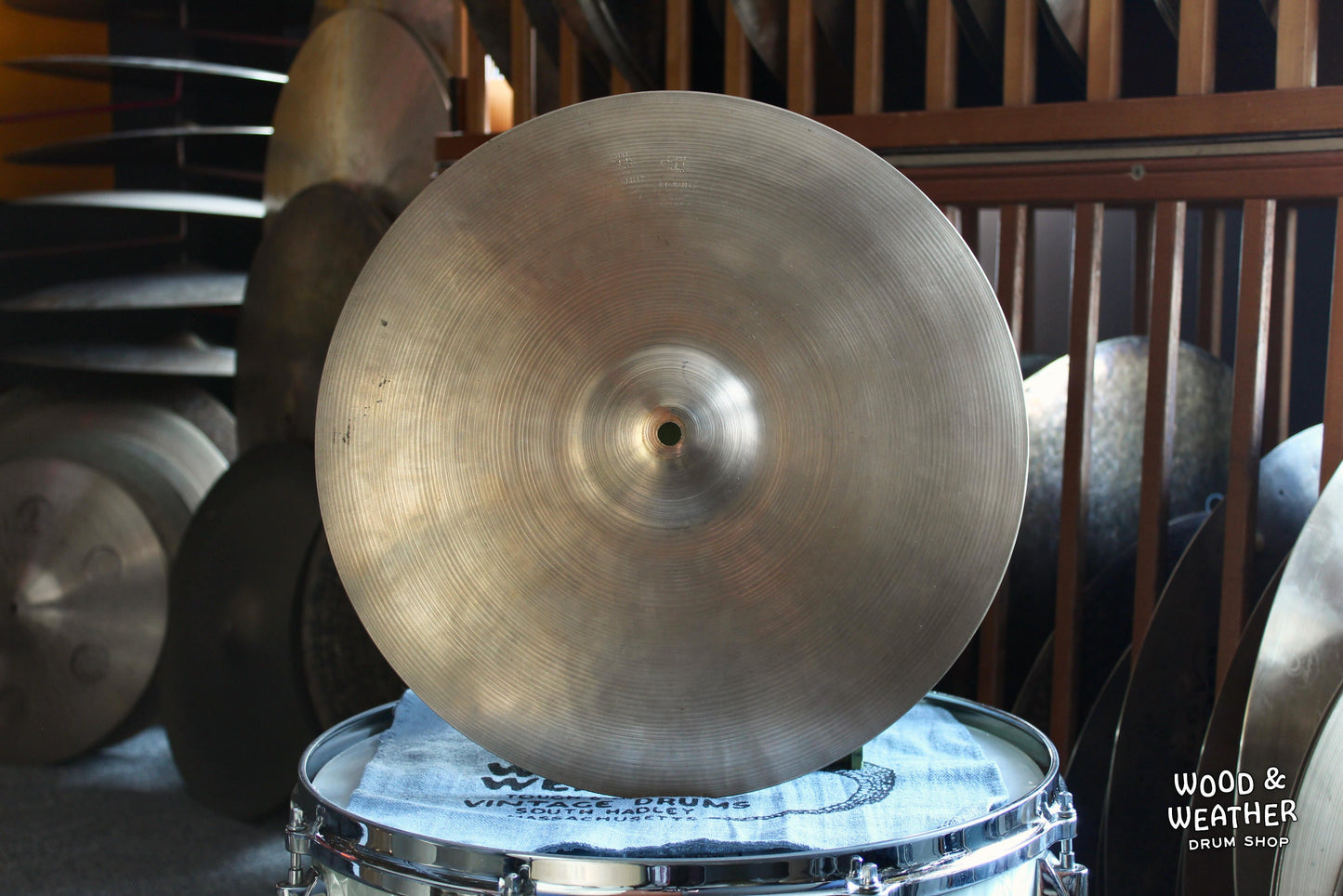 1950s A. Zildjian 15" Small Stamp Single Hi-Hat Cymbal 1050g