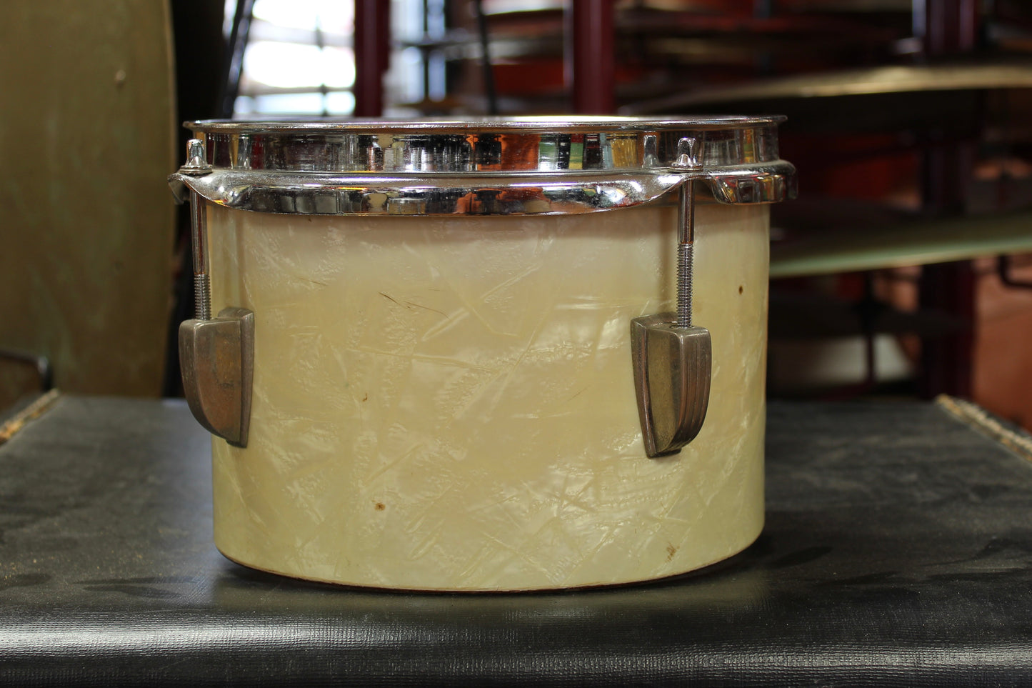 1940's Ludwig WFL Bongos in White Marine Pearl