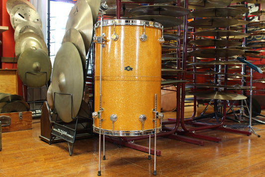 1950's George Way Drum Co. 24"x16" Cocktail Drum in Gold Sparkle