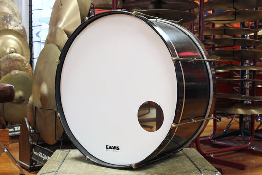 1930's Leedy 12"x26" Reliance Bass Drum in Black Lacquer