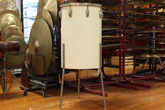 1960's Slingerland 21"x14" Cocktail Drum in White Lacquer