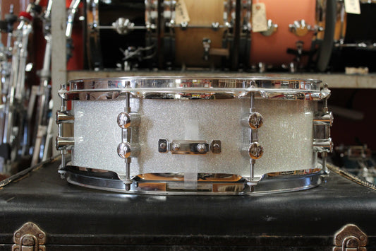 Early 2000s Sonor 5x14 Bop Snare Drum in Silver Sparkle