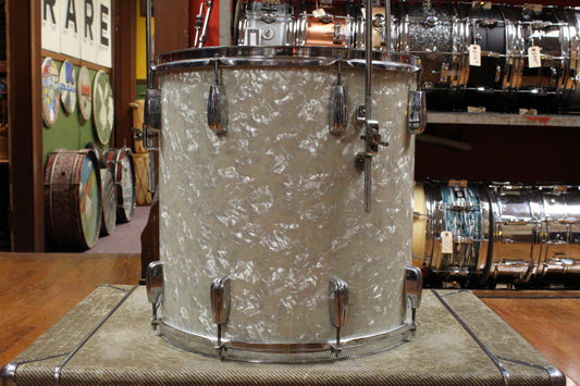 1940s Slingerland 16x16 Radio King Floor Tom in White Marine Pearl