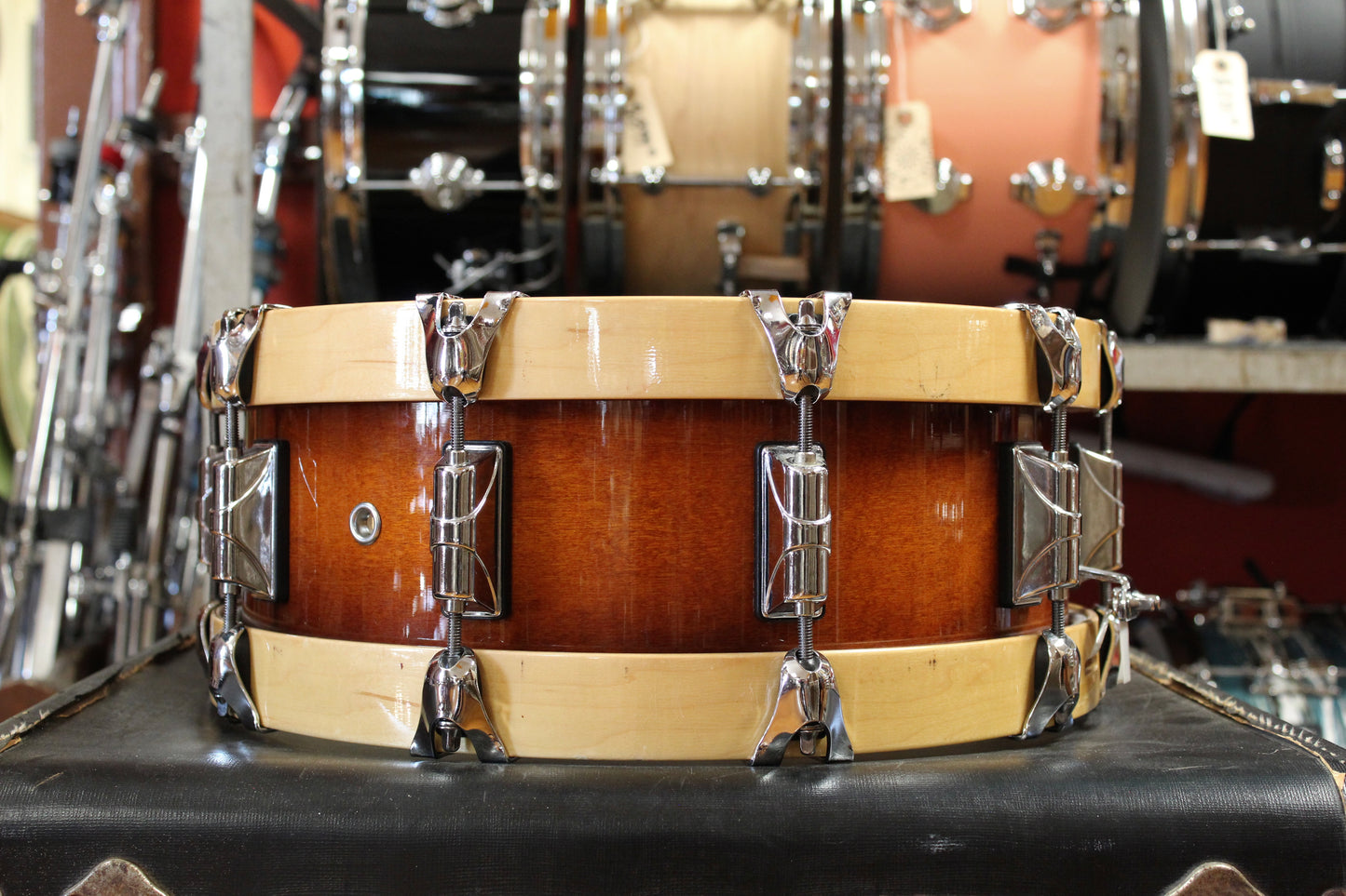 Taye 5.5x14 Studio Maple Snare Drum in Tobacco Burst