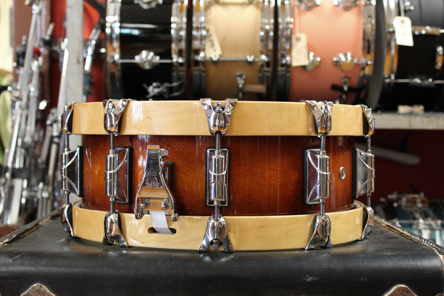 Taye 5.5x14 Studio Maple Snare Drum in Tobacco Burst