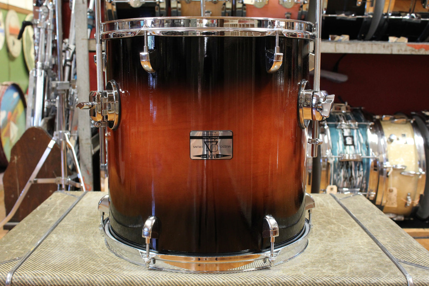 Muzzio MX Series Hybrid Electro Acoustic Outfit in Tobacco Burst 18x22 8x10 9x12 14x14 5x14