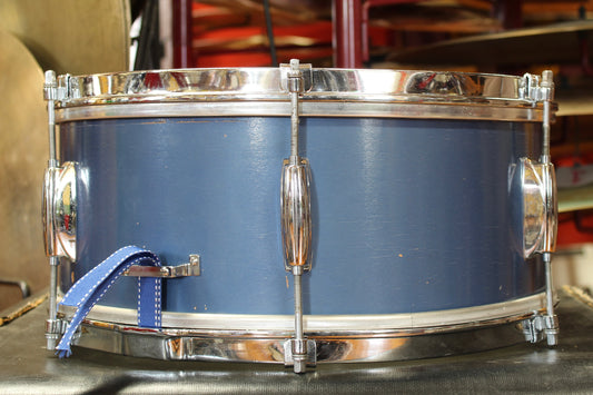 1960's Gretsch 6.5"x14" Dixieland Snare Drum in Blue Lacquer