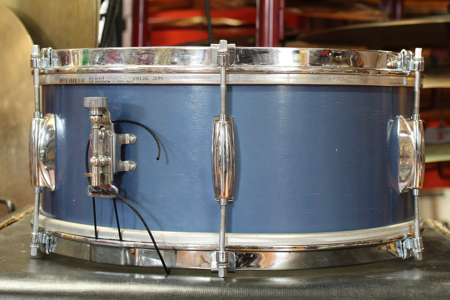 1960's Gretsch 6.5"x14" Dixieland Snare Drum in Blue Lacquer