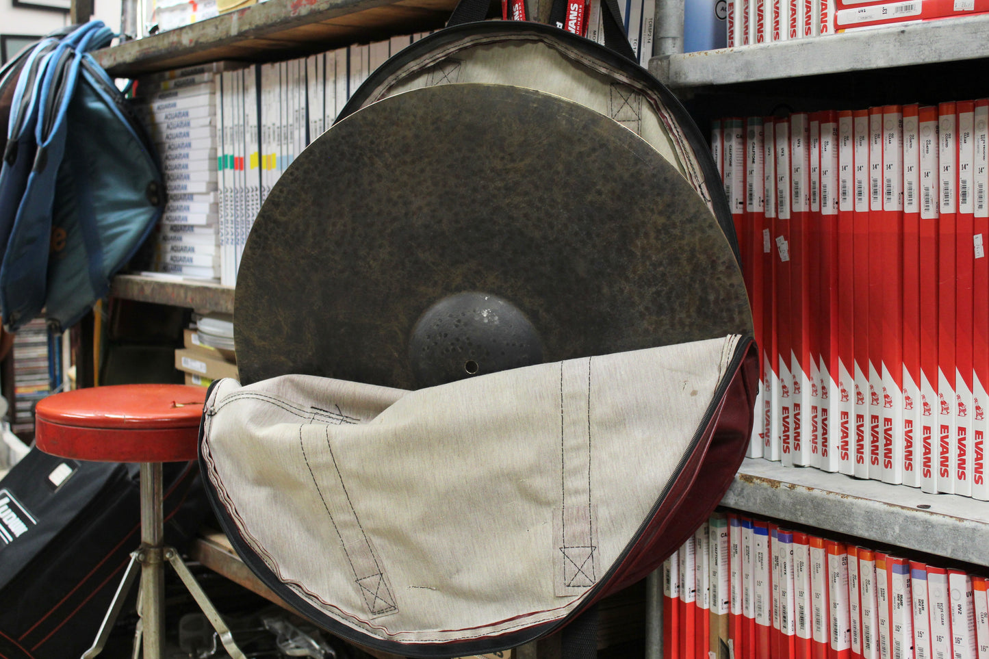 1980's Sabian 22" Cymbal Bag Burgundy