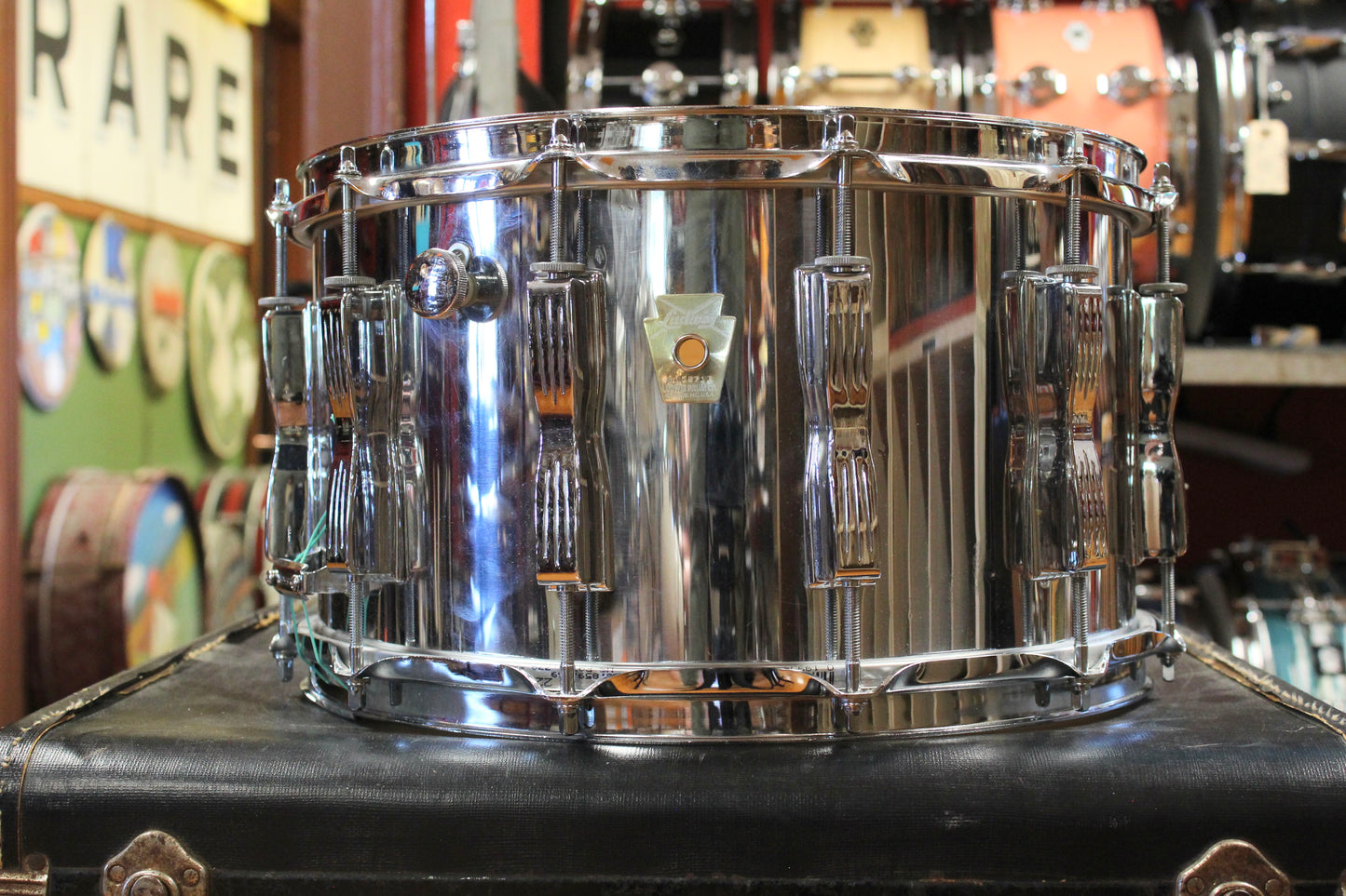 1990s Ludwig 8x14 Classic Colosseum Snare in Chrome Over Wood