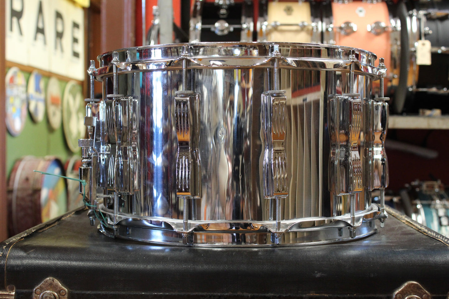 1990s Ludwig 8x14 Classic Colosseum Snare in Chrome Over Wood
