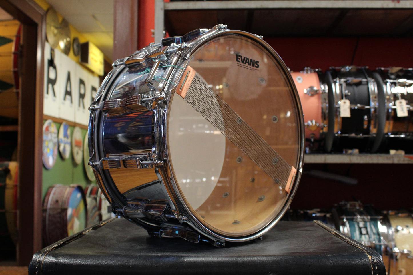 1990s Ludwig 8x14 Classic Colosseum Snare in Chrome Over Wood